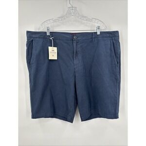 UNTUCKit Pima Cotton Navy Blue Chino Shorts Men's Size 42 NWT Flat Front 10" Ins